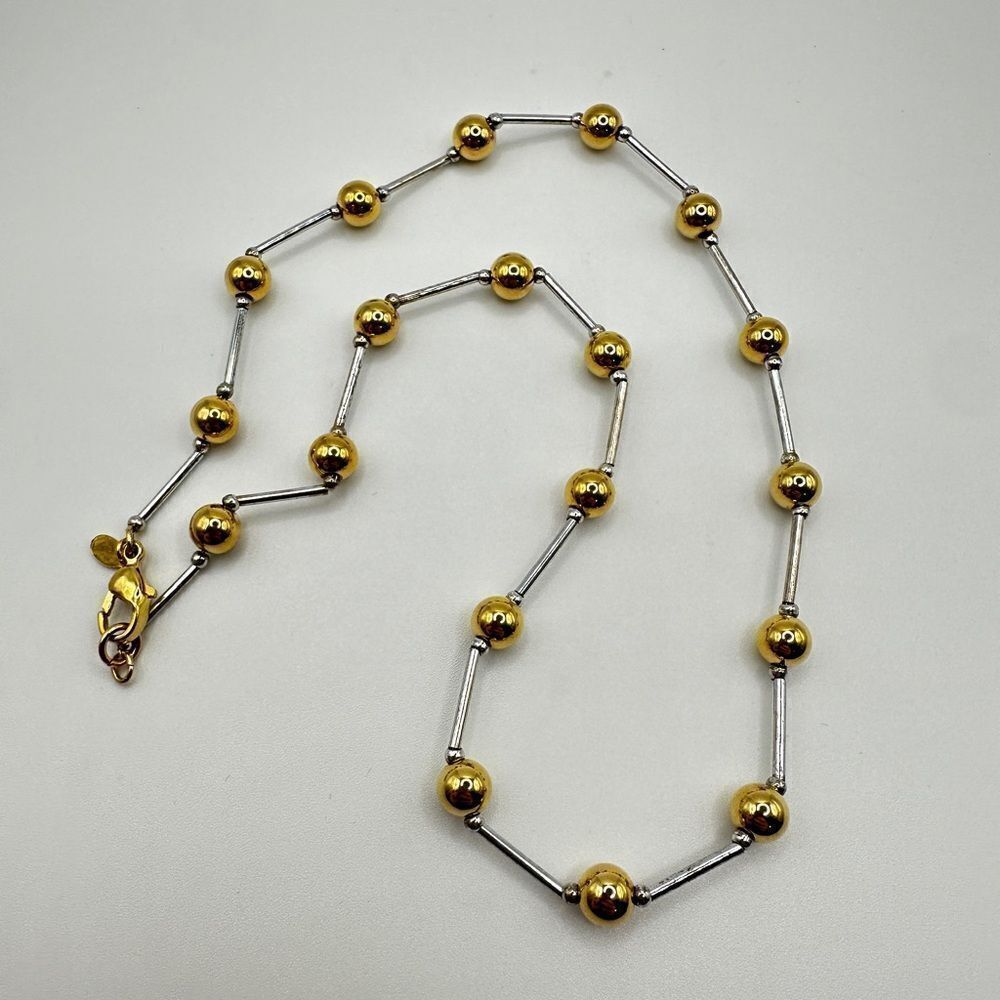 Premier Designs Two tone silver and gold ball signature necklace!‎
